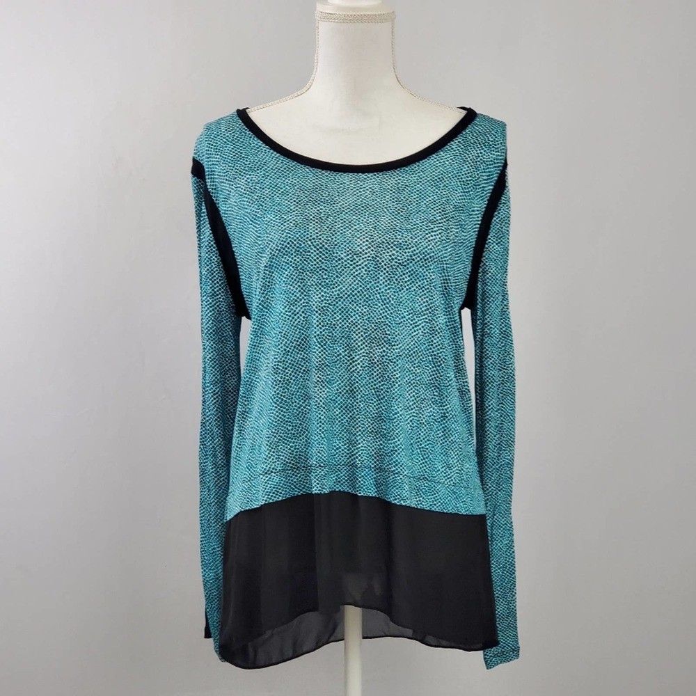 Michael Kors Turquoise Dotted Faux Layered Shirt